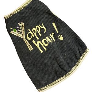 Martini Happy Hour Bling Dog Shirt